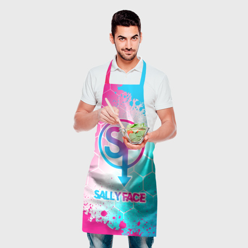 Фартук 3D Sally Face neon gradient style - фото 2