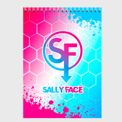 Скетчбук Sally Face neon gradient style