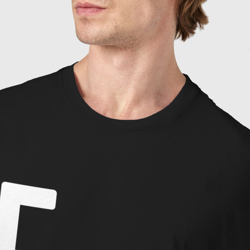 Мужская футболка хлопок Бармен с очень Большой буквы, цвет черный - фото 6