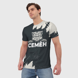 Мужская футболка 3D Семён зубастый волк - фото 2