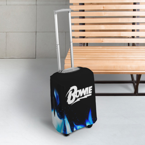 Чехол для чемодана 3D David Bowie blue fire, цвет 3D печать - фото 3