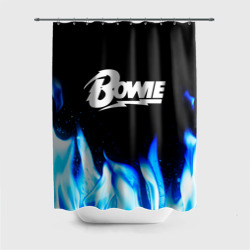 Штора 3D для ванной David Bowie blue fire