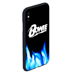 Чехол для iPhone XS Max матовый David Bowie blue fire - фото 2