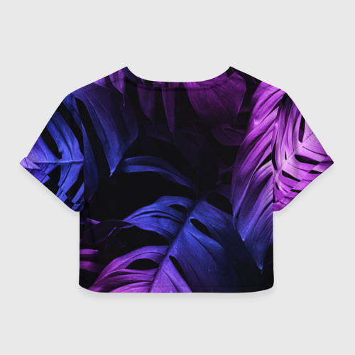 Женская футболка Crop-top 3D The Killers neon monstera, цвет 3D печать - фото 2