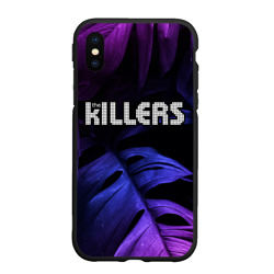 Чехол для iPhone XS Max матовый The Killers neon monstera