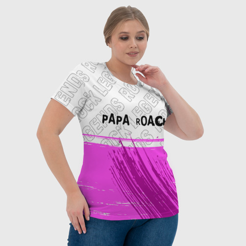 Женская футболка 3D Papa Roach rock Legends: символ сверху, цвет 3D печать - фото 6