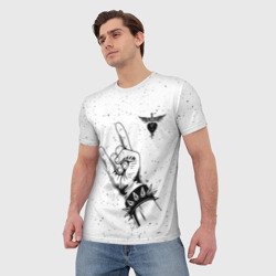Мужская футболка 3D Bon Jovi и рок символ - фото 2