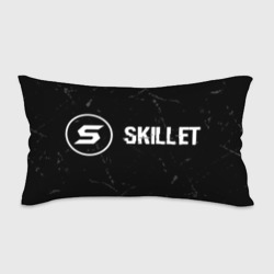 Подушка 3D антистресс Skillet glitch на темном фоне: надпись и символ