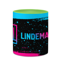 Кружка с полной запечаткой Lindemann - neon gradient: надпись и символ - фото 2