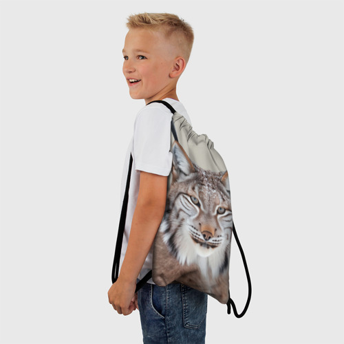 Рюкзак-мешок 3D Рысь дикая кошка - фото 3