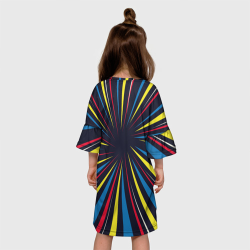 Детское платье 3D с принтом Супер плохой, вид сзади #2