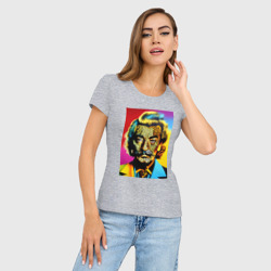 Женская футболка хлопок Slim Леопард Сальвадор Дали - фантазия - фото 2
