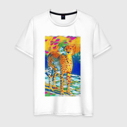 Абстрактный гепард – Мужская футболка хлопок с принтом купить со скидкой в -20%