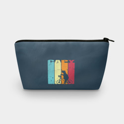 Косметичка 3D Ретро Капибара на велосипеде