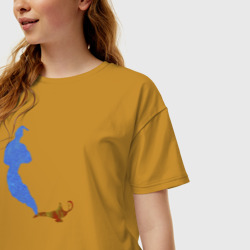 Женская футболка хлопок Oversize Джин из волшебной лампы - фото 2