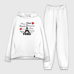 Женский костюм хлопок Oversize Paris love