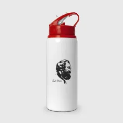 Бутылка для воды с трубочкой Karl Marx