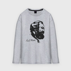 Женский лонгслив oversize хлопок Karl Marx