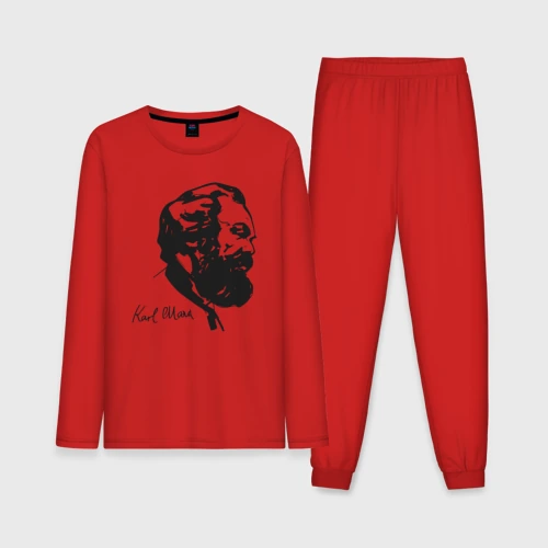 Мужская пижама с лонгсливом хлопок Karl Marx