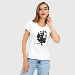 Женская футболка хлопок Slim Karl Marx - фото 2