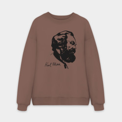 Мужской свитшот oversize без начеса хлопок Karl Marx