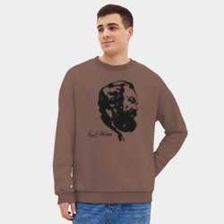 Мужской свитшот oversize без начеса хлопок Karl Marx - фото 2