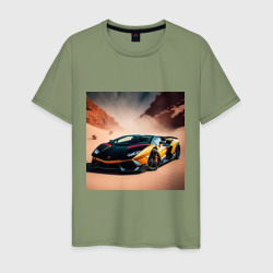 Мужская футболка хлопок Lamborghini Aventador