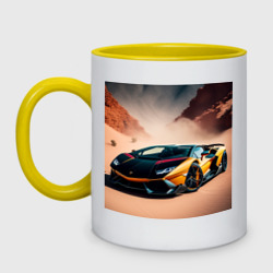 Кружка двухцветная Lamborghini Aventador