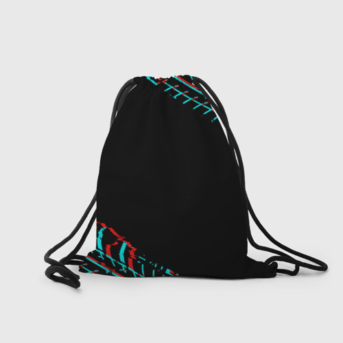 Рюкзак-мешок 3D Значок Citroen в стиле glitch на темном фоне - фото 2