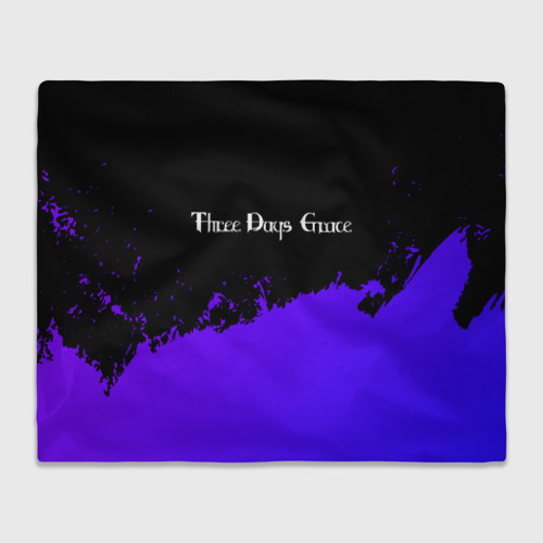 Плед 3D Three Days Grace purple grunge, цвет 3D (велсофт)