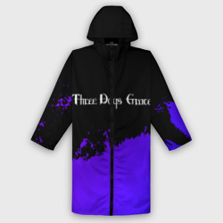 Женский дождевик 3D Three Days Grace purple grunge