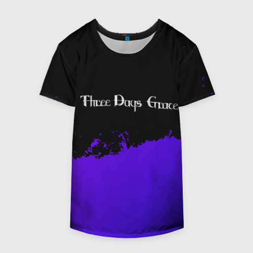 Накидка на куртку 3D Three Days Grace purple grunge, цвет 3D печать - фото 4