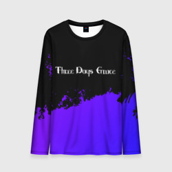 Мужской лонгслив 3D Three Days Grace purple grunge