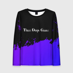 Женский лонгслив 3D Three Days Grace purple grunge