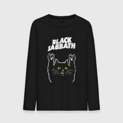 Мужской лонгслив хлопок Black Sabbath rock cat