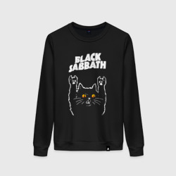 Женский свитшот хлопок Black Sabbath rock cat