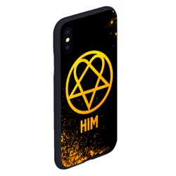 Чехол для iPhone XS Max матовый HIM - gold gradient - фото 2