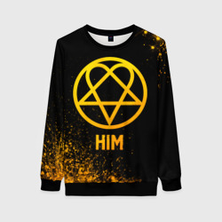 Женский свитшот 3D HIM - gold gradient