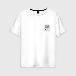 Женская футболка хлопок Oversize Игровая консоль Геймбой - мини