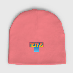 Женская шапка демисезонная Логотип Тетрис