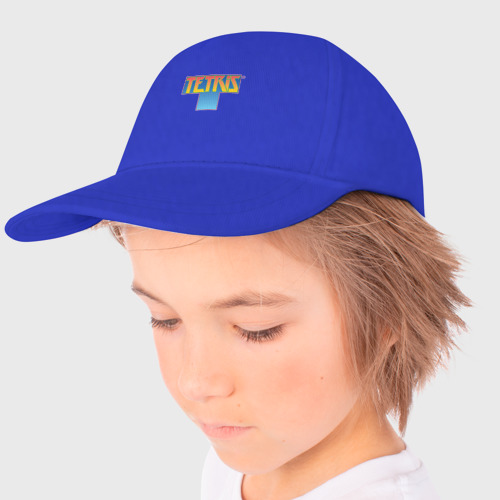 Детская бейсболка Логотип Тетрис, цвет синий - фото 3