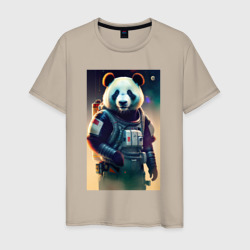 Мужская футболка хлопок Крутой панда - Киберпанк