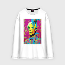 Женский лонгслив oversize хлопок Andy Warhol - pop art