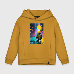 Детское худи Oversize хлопок Bart Simpson - urban fantasy