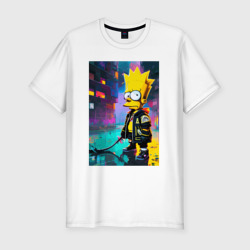 Мужская футболка хлопок Slim Bart Simpson - urban fantasy