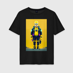 Женская футболка хлопок Oversize Homer Simpson - Cyberpunk