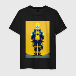 Мужская футболка хлопок Homer Simpson - Cyberpunk