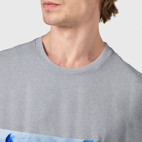 Мужская футболка хлопок с принтом Парящий дракон, фото #4