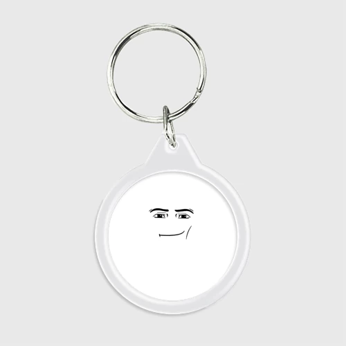 Брелок круглый Man Face meme бебрик