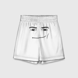 Детские спортивные шорты 3D Man Face meme бебрик